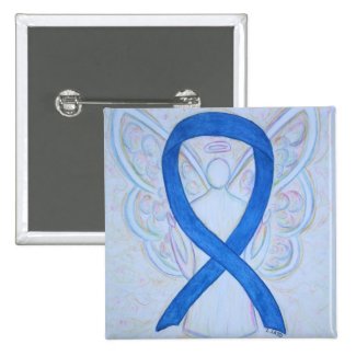 Blue Angel Awareness Ribbon Custom Art Pins