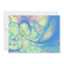 Blue Angel – Cosmic Azure & Lemon Personalized Invites