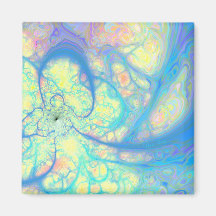 Blue Angel – Cosmic Azure & Lemon Refrigerator Magnet