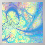 Blue Angel – Cosmic Azure &amp; Lemon Posters