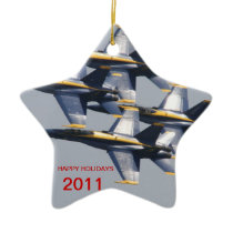 Blue Angel Holiday Ornaments by Todd Wakefield