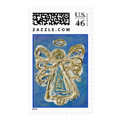 Blue Angel Postage Stamp by donnabellasangels