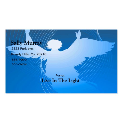 Blue Angel Set Business Card Template
