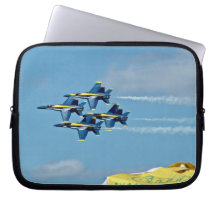 Blue angels in air show computer sleeves