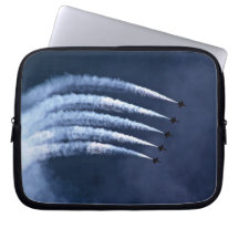 Blue angels in graceful arch formation laptop computer sleeves