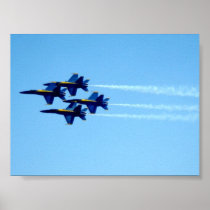 Blue Angels Signature Flyby Poster