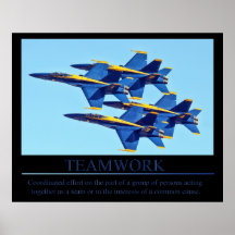 Blue Angels Teamwork poster
