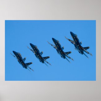 Blue Angels Tucked Under Poster
