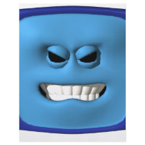 blue angy smiley flyers