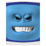 blue angy smiley flyers