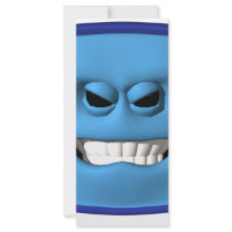 blue angy smiley rack cards by SmileyFaceStore blue angy smiley rack cards