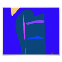Blue Anime Robot Liquid Economy Dry Wind Photo Print