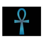 Blue Ankh Post Card
