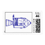 Blue "APOLLO CM" Postage