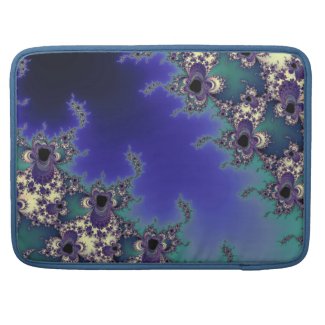 Blue, Aqua and Purple Fractal Flower Sleeve Sleeves For MacBook Pro