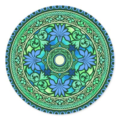 Blue Aqua Disc Indian Wedding Invitation Sticker by IndianInspirations