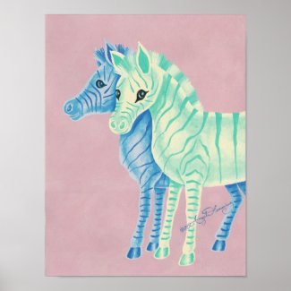 Blue & Aqua Zebras