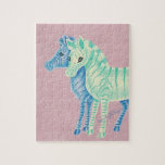 Blue & Aqua Zebras Photo Puzzle