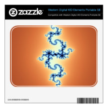 Blue Arabesque on Gold - fractal design WD Elements SE Skins