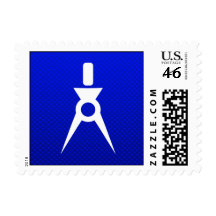 Blue Architect Postage Stamp
