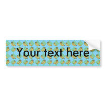 Blue argyle banana pattern bumper stickers
