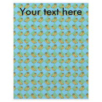 Blue argyle banana pattern custom flyer