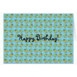 Blue argyle banana pattern cards