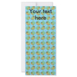 Blue argyle banana pattern custom rack card