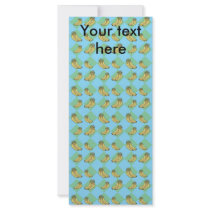 Blue argyle banana pattern custom rack card