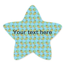 Blue argyle banana pattern sticker