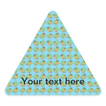 Blue argyle banana pattern stickers