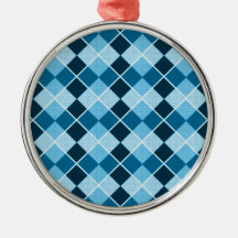 Blue Argyle Ornament