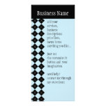 Blue Argyle Rack Card