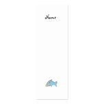 Blue argyle shark business card template