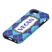 Blue Argyle Vegan Pride iPhone 5 Cases