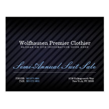 Blue Armani Suit Promo Postcard - Customized