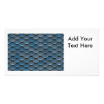 Blue Armor Geometric Pattern Picture Card