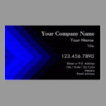 Blue Arrows and Black Business Card business cards