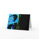 Blue Art Deco Card by sharpattack Blue Art Deco Card
