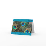 Blue Artistic Peacock Wedding RSVP Cards