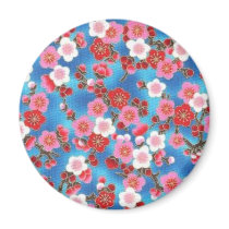 Blue Asian Floral magnets