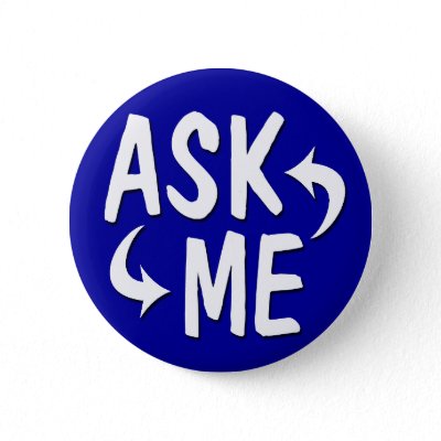 Blue Ask Me Button / Arrows