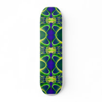 Blue Atom fractal Skate Board Deck