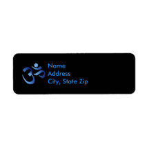 Blue Aum Custom Return Address Labels