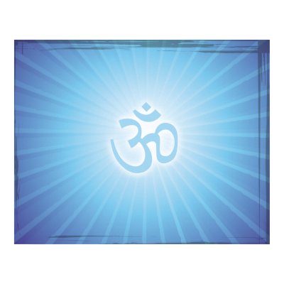 Blue Aum Energy Posters by BuddhaGifts