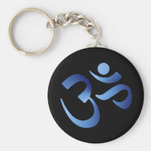 Blue Aum Key Chain