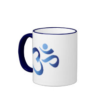 Blue Aum Mugs