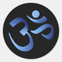 Blue Aum Stickers