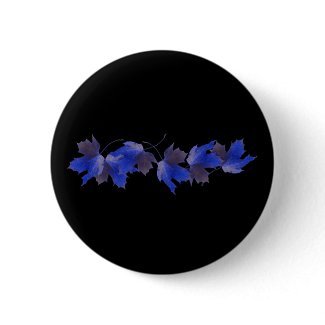 Blue Autumn Leaves button