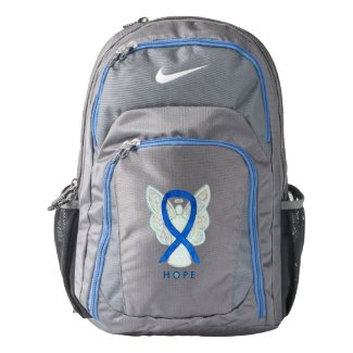 Blue Awareness Ribbon Angel Customized Backpack